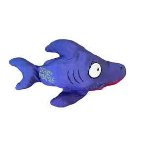 Puffalump Shark Purple 18" 1990s Malibu Fun Bath Pool Plush‎ Toy Wet Pets Medium